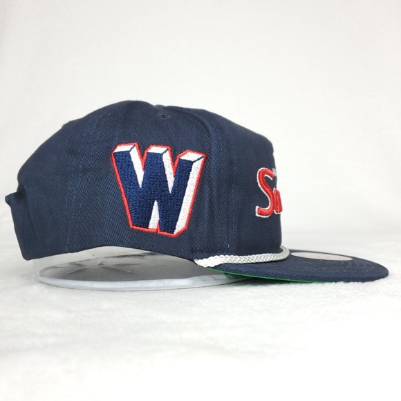 Washington Senators Mitchell & Ness MLB Slouch Snapback Hat Cap 3D Logo Navy NWT - Picture 4 of 8